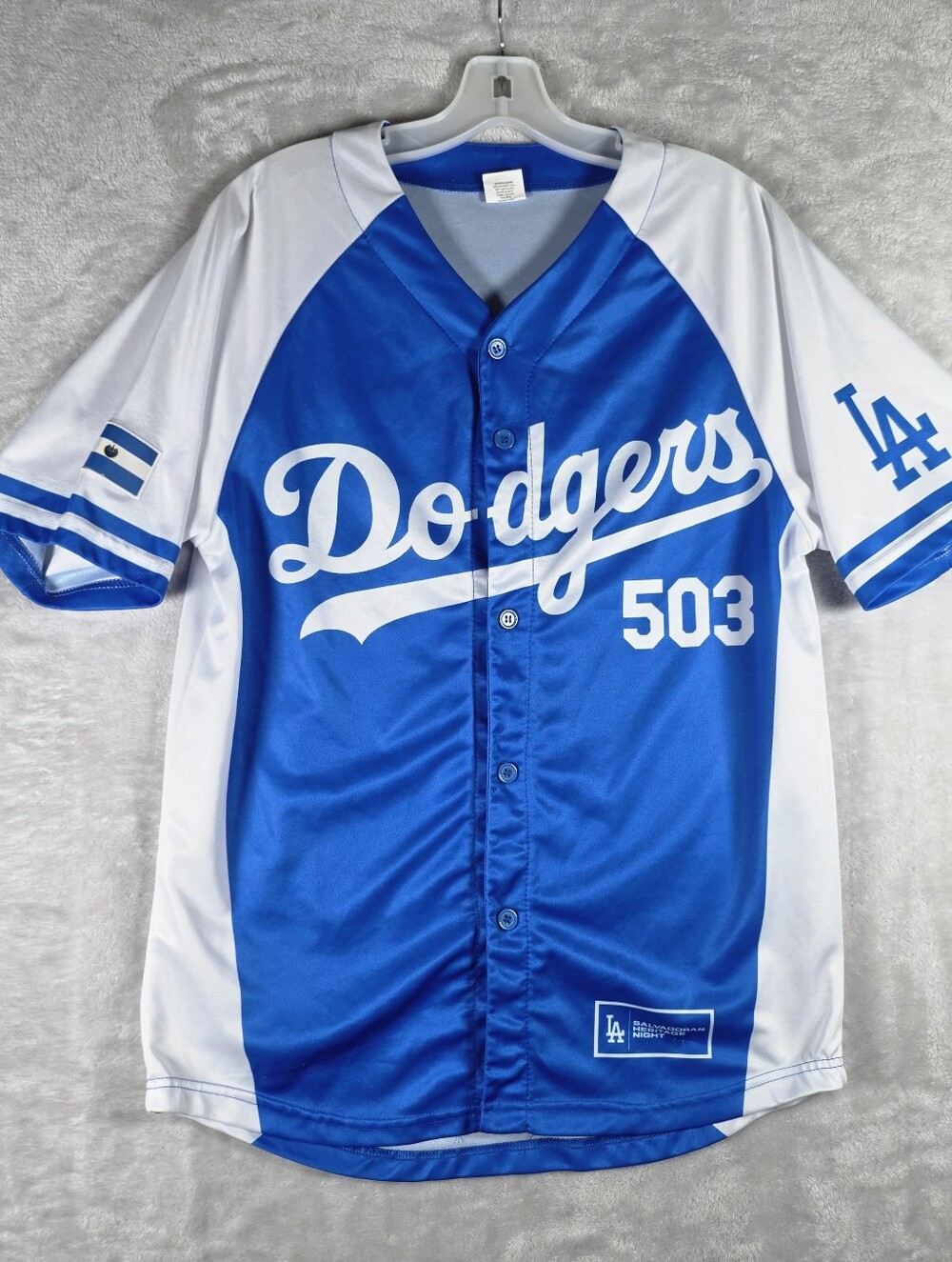 Los Angeles Dodgers Salvadoran El Salvador Heritage Night Jersey Men Medium Blue